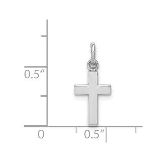 14k White Gold Cross Charm CH134