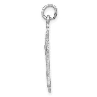 14k White Gold Cross Charm CH137