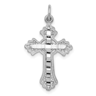 14k White Gold Cross Charm CH137