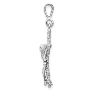14k White Gold Crucifix Pendant