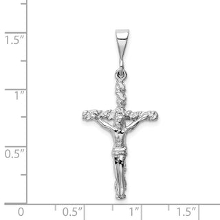 14k White Gold Crucifix Pendant