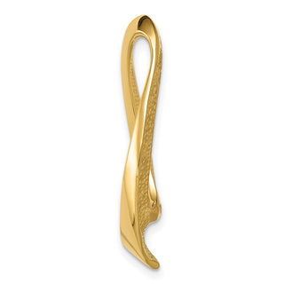 14k Yellow Gold Fits up to 8mm Regular, 10mm Fancy Reversible Omega Slide Pendant CS31