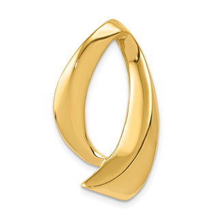 14k Yellow Gold Fits up to 8mm Regular, 10mm Fancy Reversible Omega Slide Pendant CS31