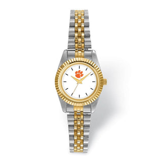 LogoArt Clemson University Pro Two-tone Ladies Quartz Watch