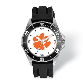 LogoArt Clemson University Collegiate Gents Silicone Strap Quartz Watch