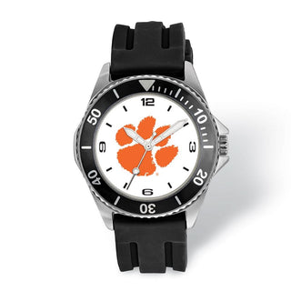 LogoArt Clemson University Collegiate Gents Silicone Strap Quartz Watch