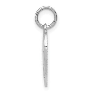 14K White Gold Polished Daddys Little Girl In Heart Charm