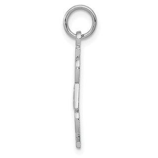 14K White Gold Polished #1 Dad Charm