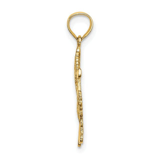 14k Yellow Gold Polished Santa Pendant