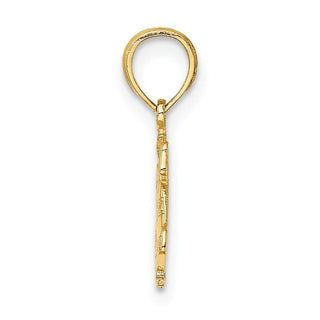14k Yellow Gold Polished Christmas Bells Pendant