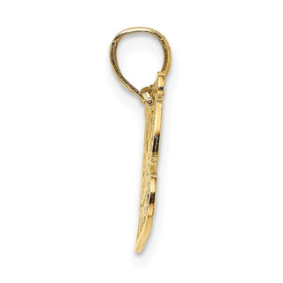 14k Yellow Gold Polished Sleigh Pendant