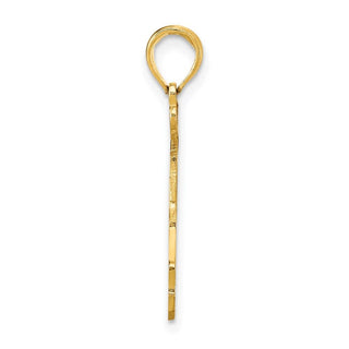 14k Yellow Gold Solid Florida State Pendant