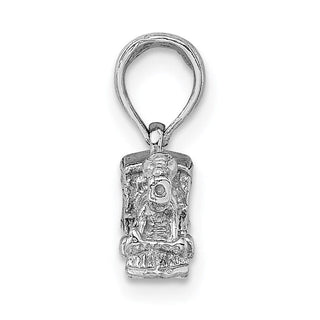 14k White Gold 3-D Miniature Train Pendant D1216W