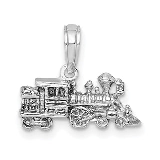 14k White Gold 3-D Miniature Train Pendant D1216W