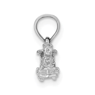 14k White Gold 3-D Miniature Train Pendant D1217W