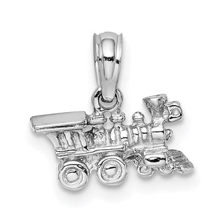 14k White Gold 3-D Miniature Train Pendant D1217W