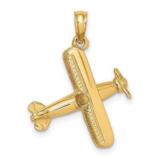 14k Yellow Gold 3-D Bi-Plane Pendant