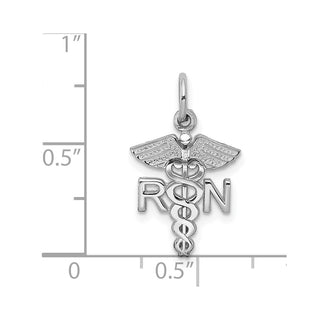 14k White Gold RN Charm D1240