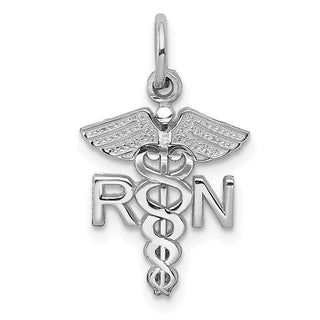 14k White Gold RN Charm D1240