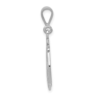 14K White Gold Fire Rescue Pendant