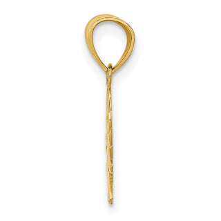 14k Yellow Gold Polished Sun w/Face Pendant