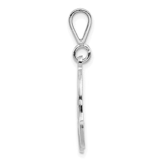 10K White Gold Filigree Initial A Pendant