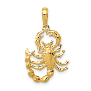14k Yellow Gold Scorpion Pendant