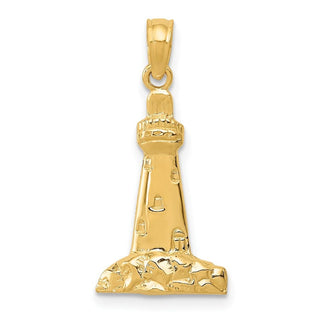14k Yellow Gold Cape May Lighthouse Pendant