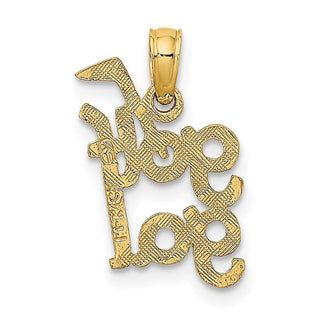 14k Yellow Gold Solid Polished Golf Gal Pendant