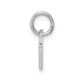 14K White Gold Polished Checkered Flags Charm