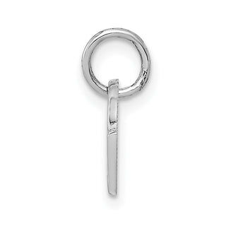 14K White Gold Polished Checkered Flags Charm
