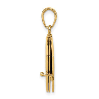 14k Yellow Gold Ten Commandments Bible Pendant