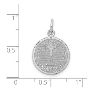 14K White Gold Communion Charm
