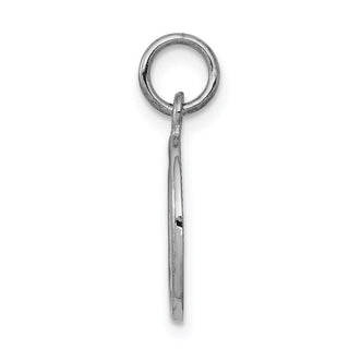 14K White Gold Polished Angel Charm