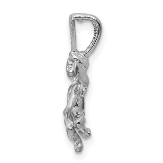 14k White Gold Satin Angel Pendant
