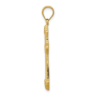 14k Yellow Gold Polished Cross Pendant D1523