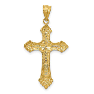 14k Yellow Gold Polished Cross Pendant D1523