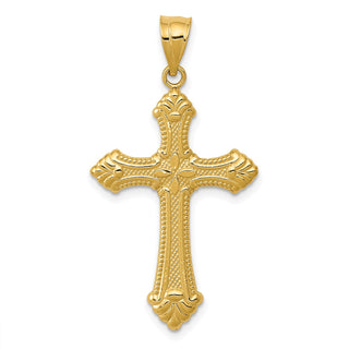 14k Yellow Gold Polished Cross Pendant D1523