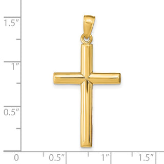 14k Yellow Gold Polished Cross Pendant D1544