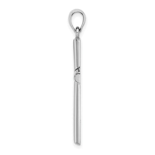 14k White Gold Polished Cross Pendant D1544W