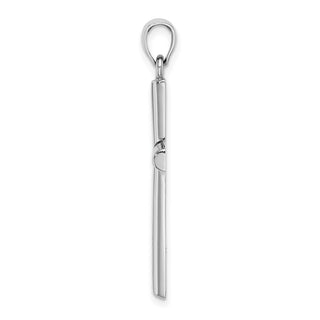 14k White Gold Polished Cross Pendant D1544W