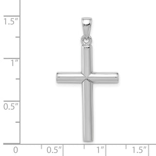 14k White Gold Polished Cross Pendant D1544W