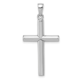 14k White Gold Polished Cross Pendant D1544W