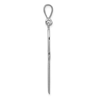 14k White Gold Passion Cross Pendant D1594