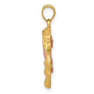 14k Yellow and Rose Gold Cat Pendant