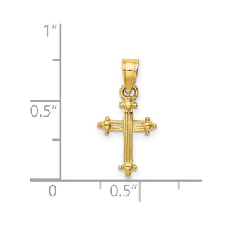 14K Yellow Gold Small Cross Charm D1617