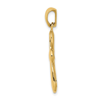 14k Yellow Gold Polished Cross Pendant D1619