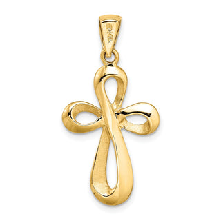 14k Yellow Gold Polished Cross Pendant D1619
