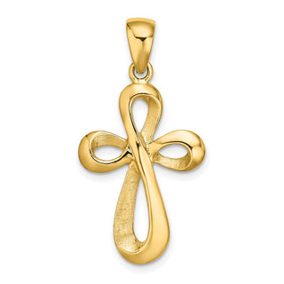 14k Yellow Gold Polished Cross Pendant D1619