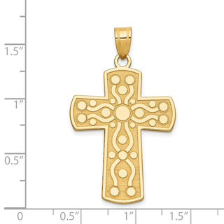 14k Yellow Gold Cross with Serenity Prayer Pendant